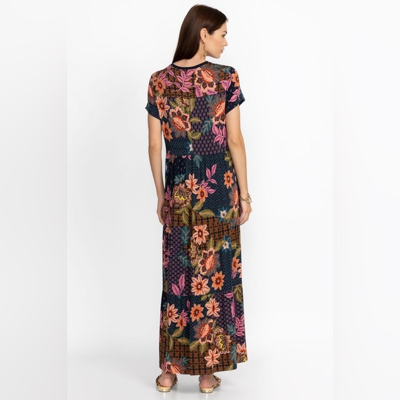 JOHNNY WAS DELFINO TIERED CAP SLEEVE MAXI DRESS Sz PXL - Picture 11 of 11